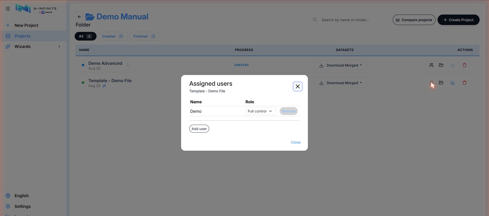 Assigned users
